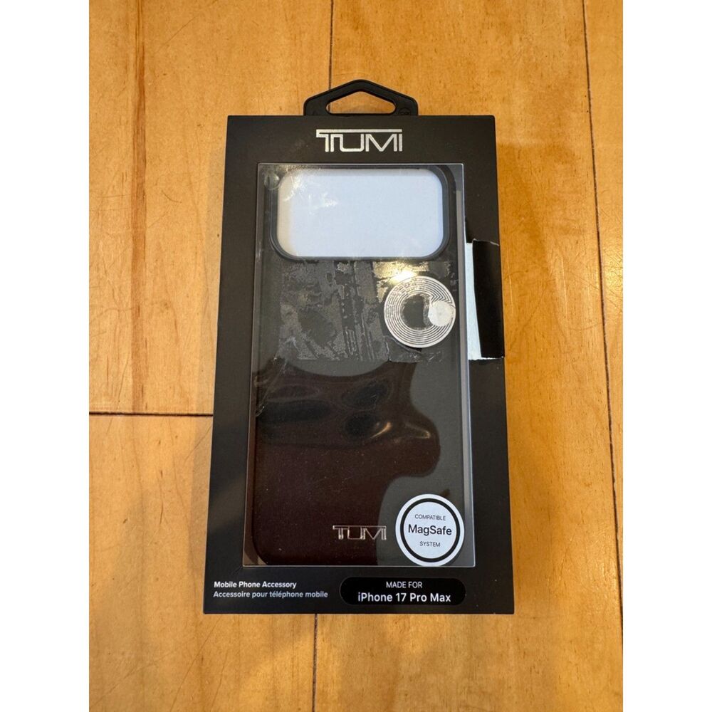 NIB Tumi iPhone 17 Pro Max MagSafe Black Phone Case Cover Sleek Protective